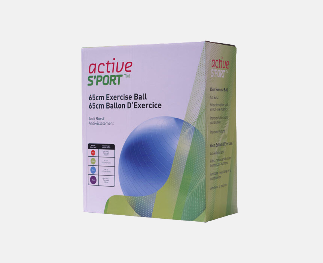 Active S'port Exercise Ball Kit 65cm - Blueberry